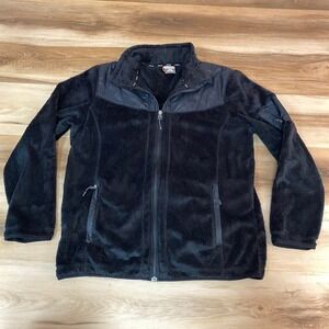 Vintage Nike ACG Black Fleece Jacket Mens Large Full Zip Logo Pockets Size L